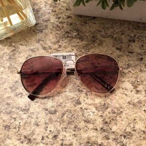 NWT brown and gold aviators